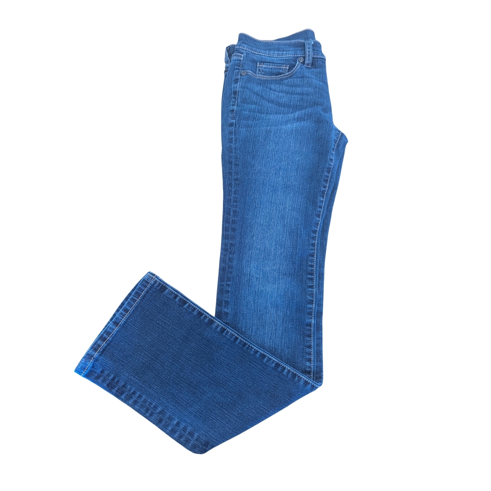 EUC Soho New York & Company Womens 0 Petite Bootcut Jeans Low Rise Medium Wash - Picture 1 of 8
